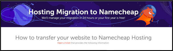 Transfer Domain to Namecheap