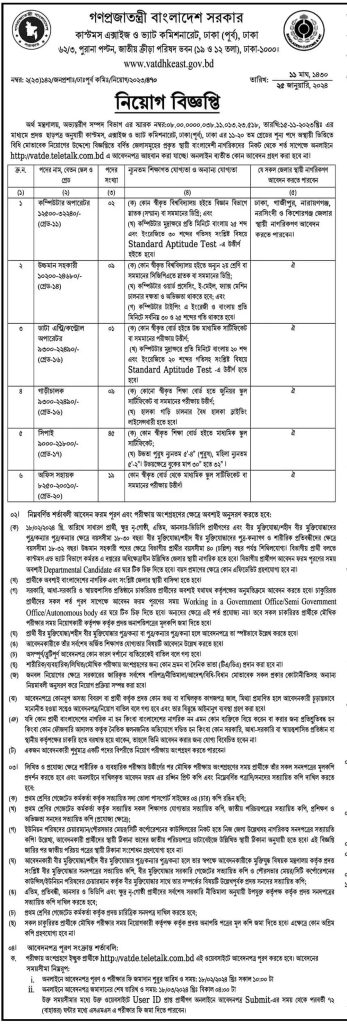 Bangladesh customs job circular 2024
